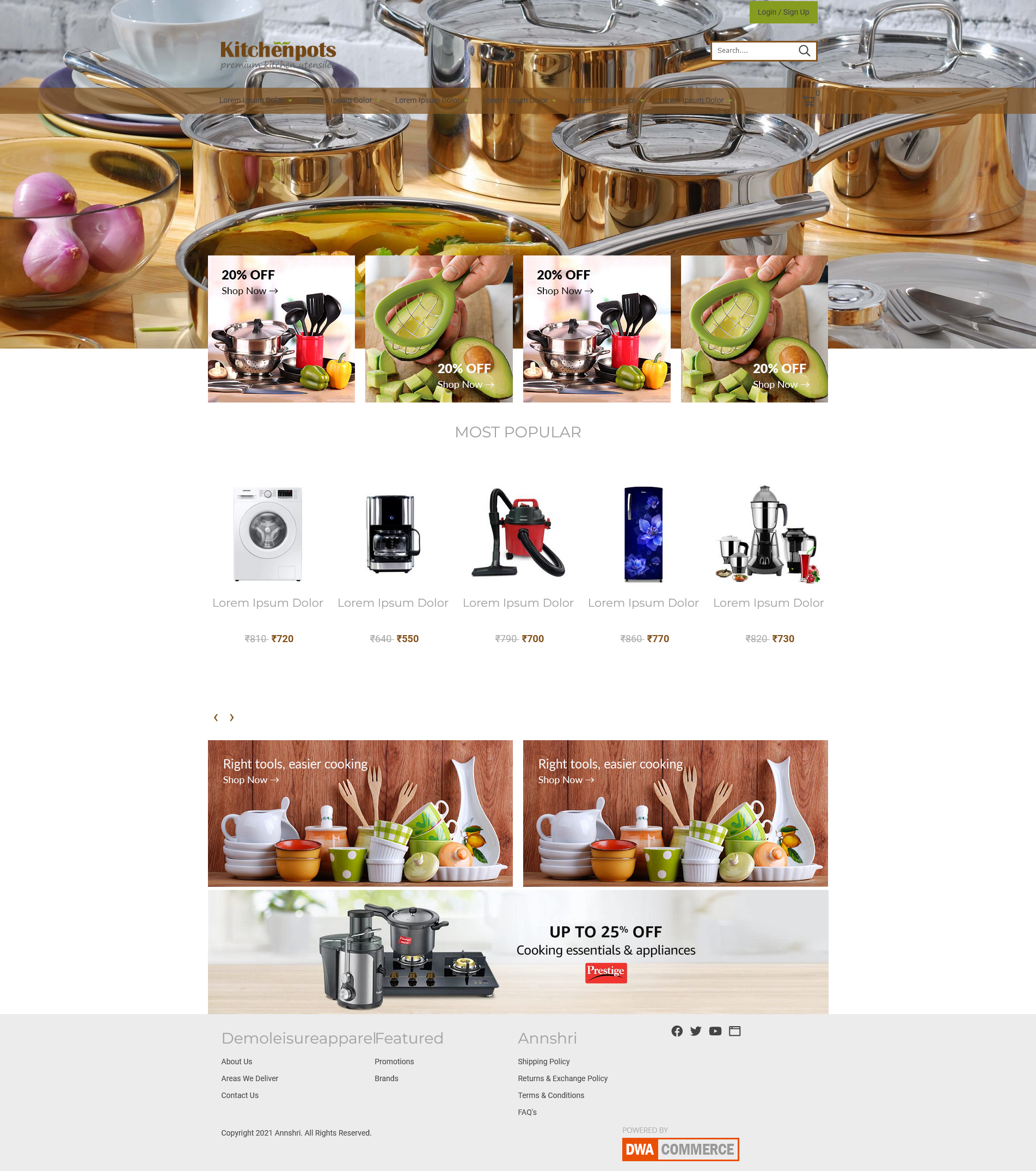Kitchenpots eCommerce Theme App